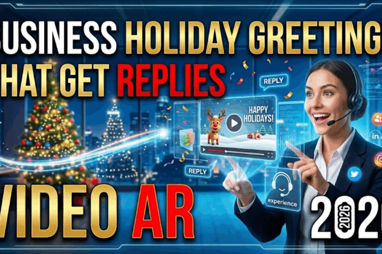 Business Holiday Greetings That Get Replies (Video + AR) — 2026