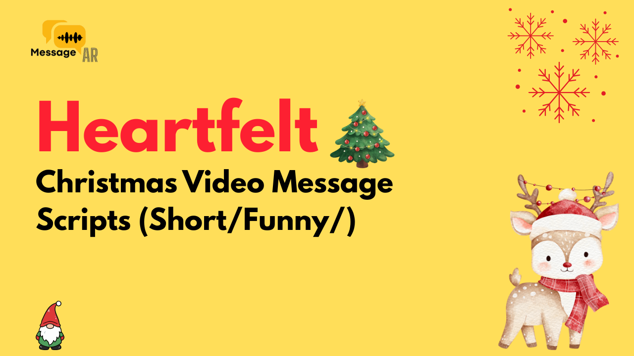 25 Christmas Video Message Scripts (Short/Funny/Heartfelt) - MessageAR