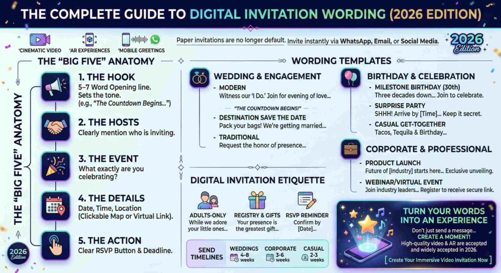 The Complete Guide to Digital Invitation Wording (2026 Edition)