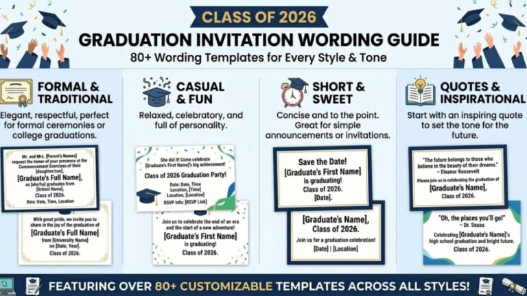 Grad Invites Paragraph Examples Graduation Invitation Wording: 80+ Templates(2026)