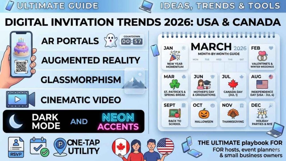Ultimate Guide to Digital Invitations in 2026: Ideas, Trends & Tools for Every Occasion in the USA & Canada