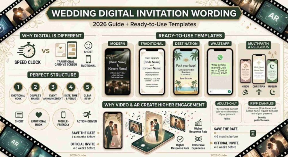 Wedding Digital Invitation Wording (2026 Guide + Ready-to-Use Templates)