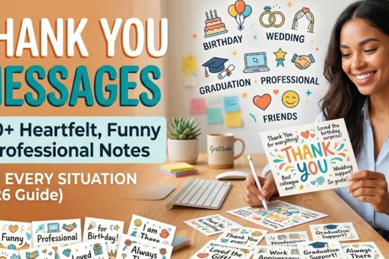 Thank You Messages: 300+ Heartfelt, Funny & Professional Notes for Every Situation (2026)