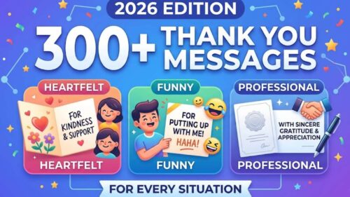 Thank You Messages: 300+ Heartfelt, Funny & Professional Notes for Every Situation (2026)